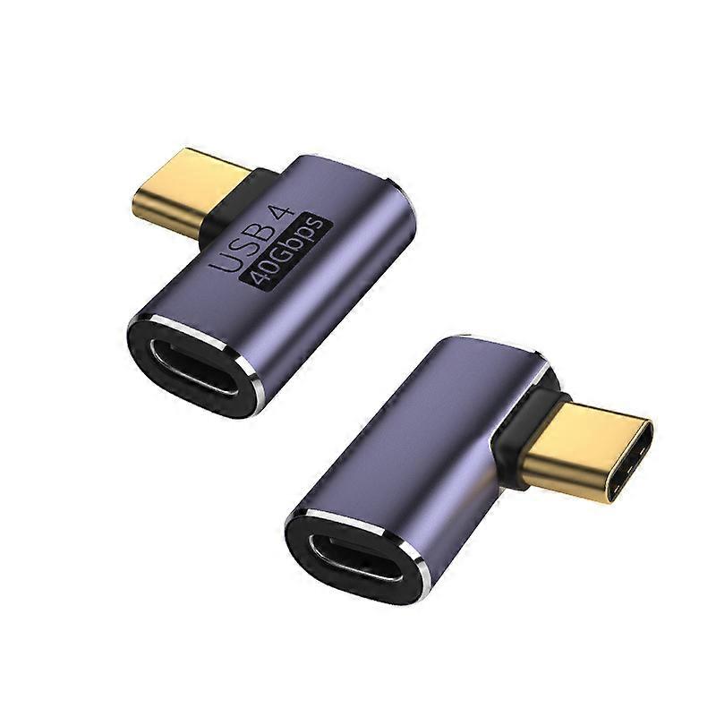 CY USB C Man till Hona Adapter USB 4 Typ C 90 Grader Vänster och Höger Vinklad 100W 8K Video Effekt Data 2pack