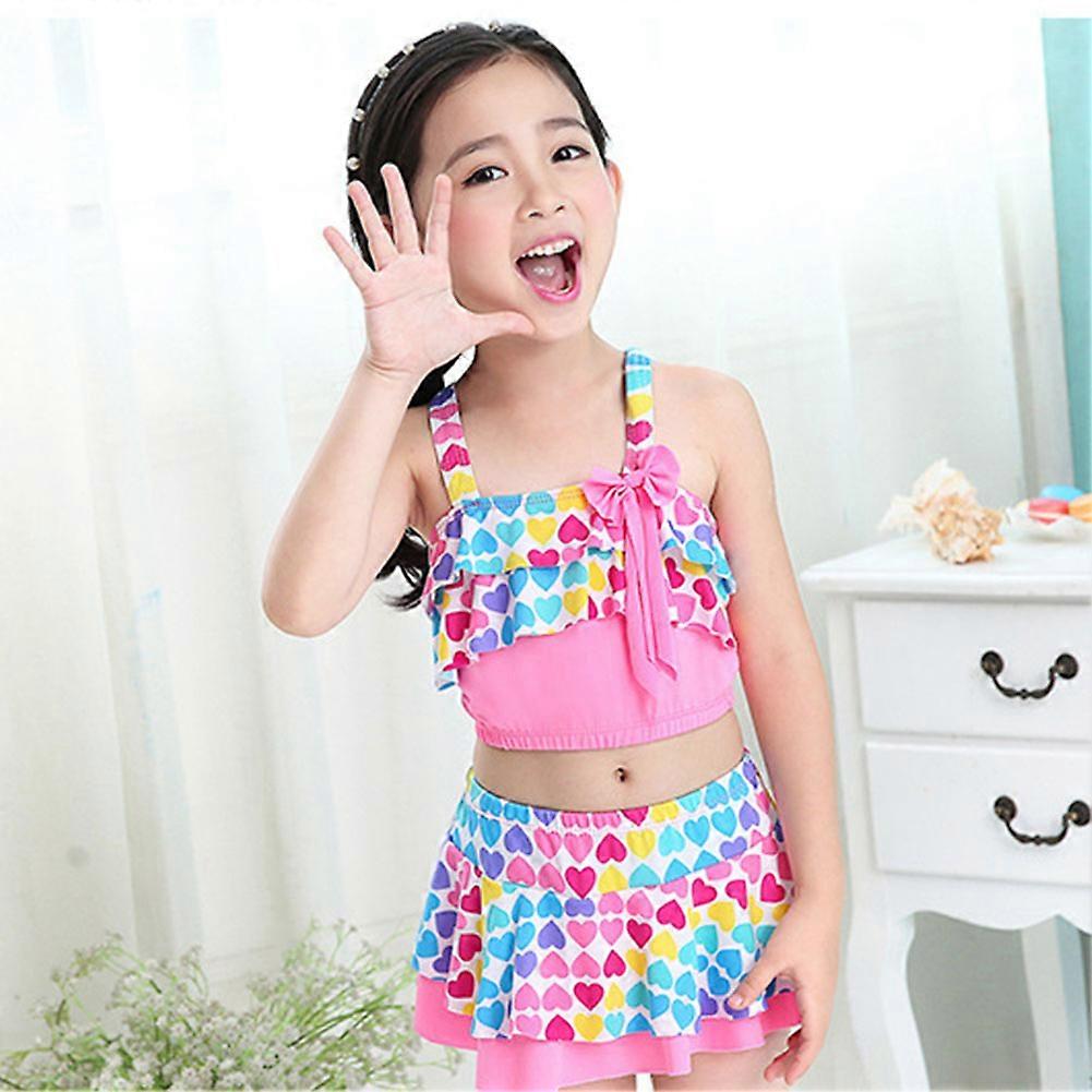 Nouveau Maillots de bain pour filles avec bonnet de bain pour enfants Maillots de bain imprimés