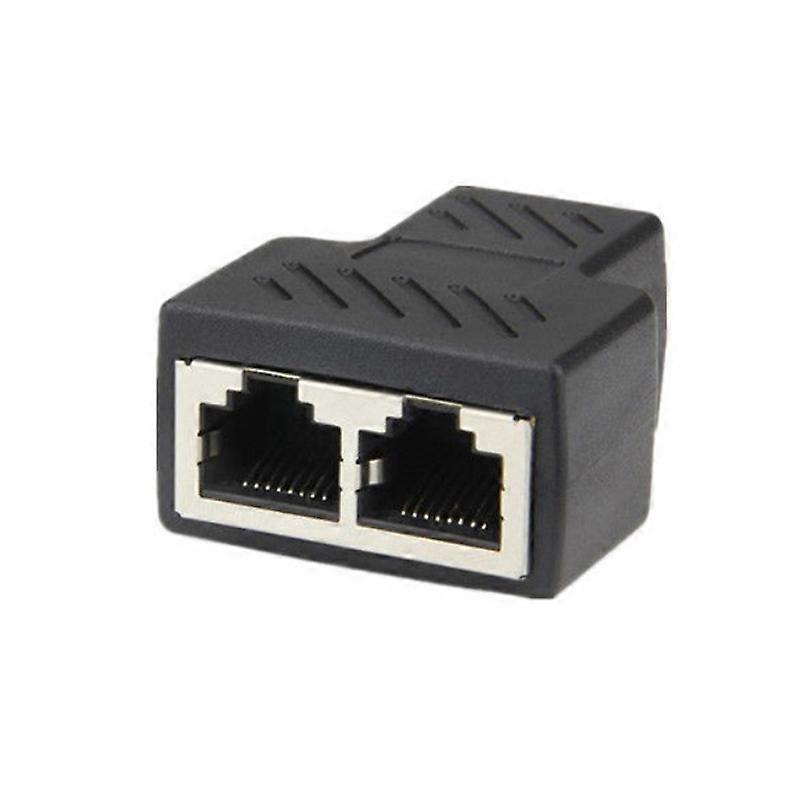 1 a 2 Lan Ethernet Network Splitter Connector Extender Adapter Plug para RJ45 JIKAIX