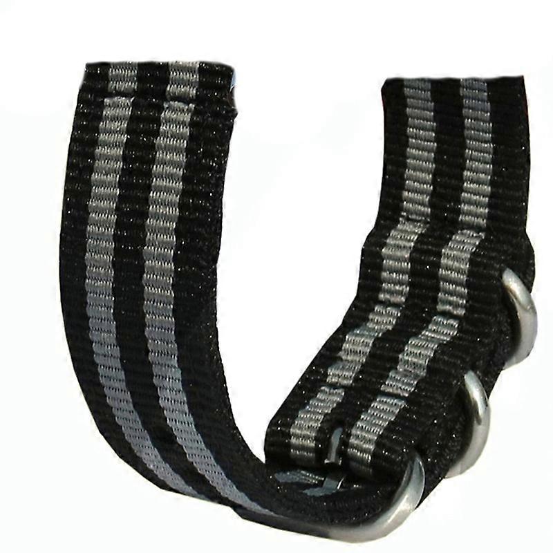 20/22mm Adjustable Military Thickened Nylon Replacement Watch Strap Wristband JIKAIX