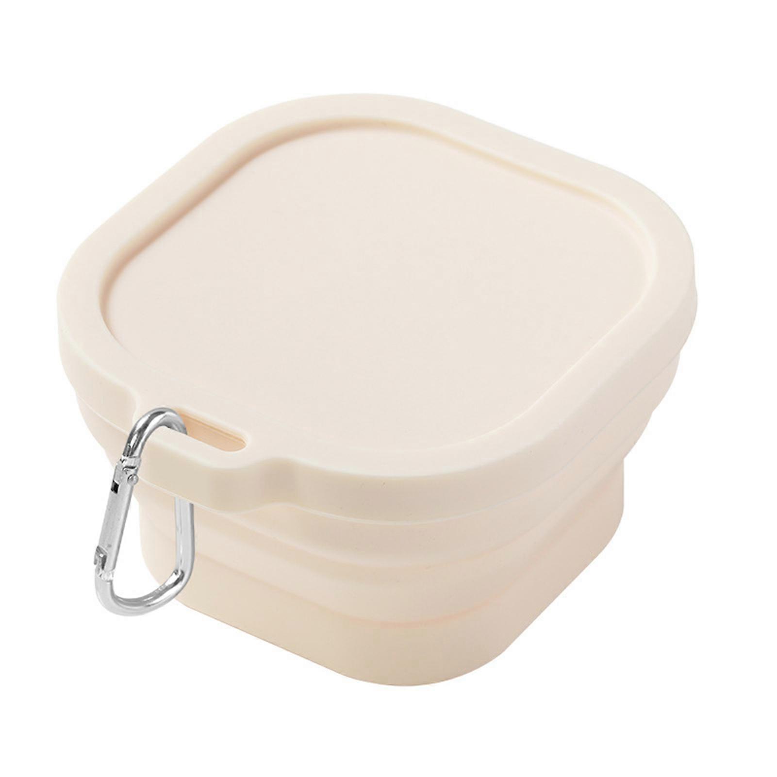 400/750ML Collapsible Silicone Bowl Folding Food Storage Container with Lid Airtight Lunch Box for Camping Hiking Travel Picnic Jikaix