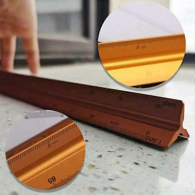 Triangular Scale Kutch Engineers Aluminum Ruler Laser Engraved Triangle ...