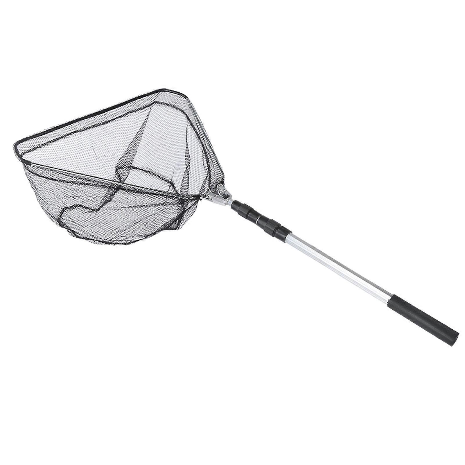 20241.5M Durable Triangular Folding Fishing Landing Net with Telescoping Pole Handle