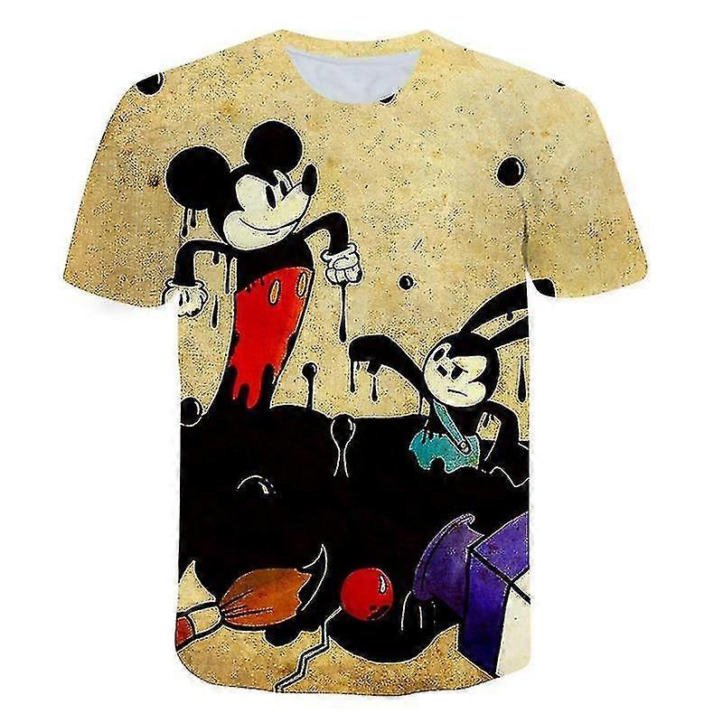 Mickey Mouse Short Sleeve 3d Print T-shirt - 2 High Quality