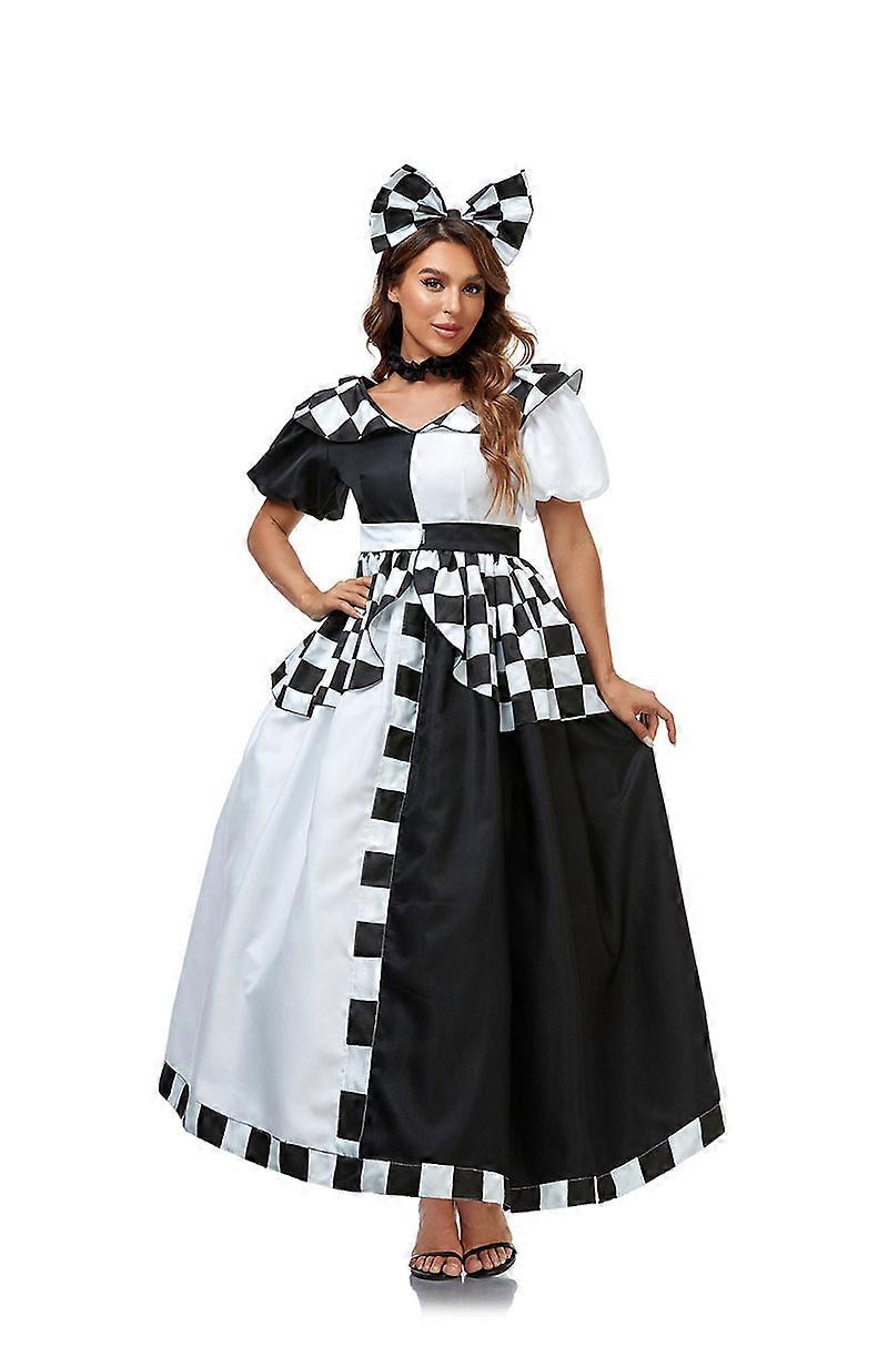 Halloween The White Queen Costume Women Iracebeth White Black Lolita Outfit  Alice in Wonderland Queen Cosplay Fancy Dress | Fruugo UK