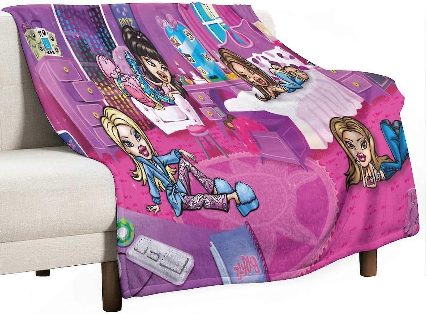 Bratz Filt Super Mjuk Pläd Filt Sängkläder Soffa Värmande Filt Fyra Årstider Party