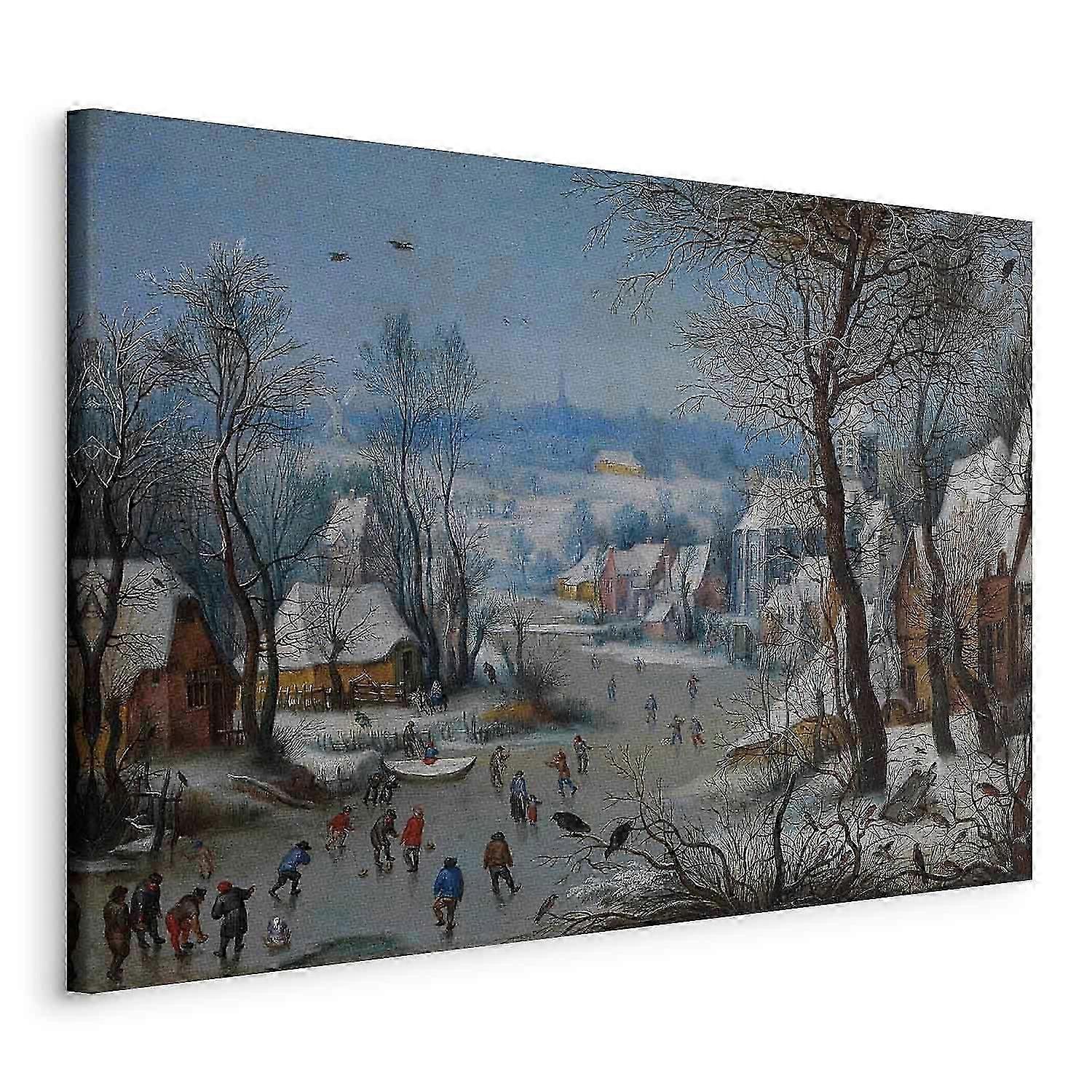 Canvas Print - Winter Landscape with a Bird Trap