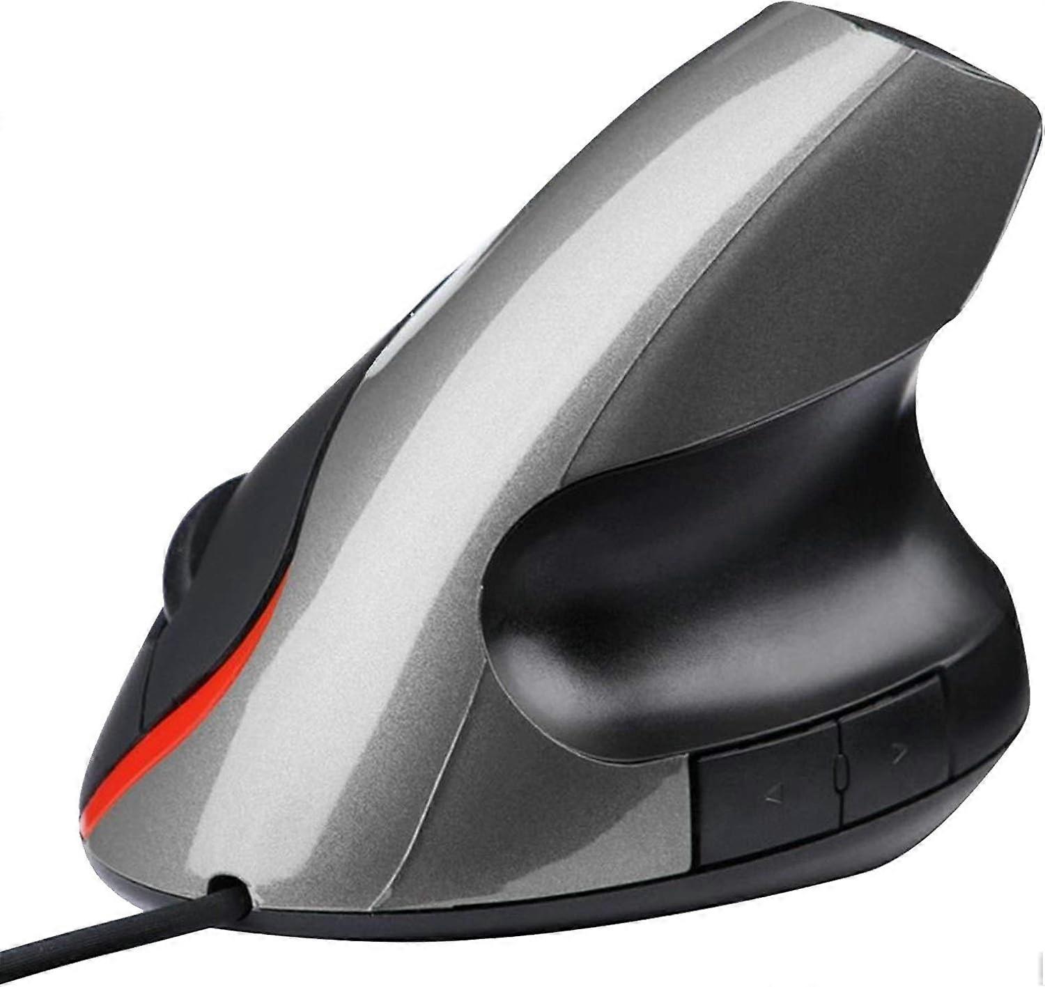 Right Mouse Partner USB Ergonomic Vertical Optical Mouse Wrist Healing Computer PC Vertical Mouse Photoelectric Bowl Cable Comfortable to Hold (Color