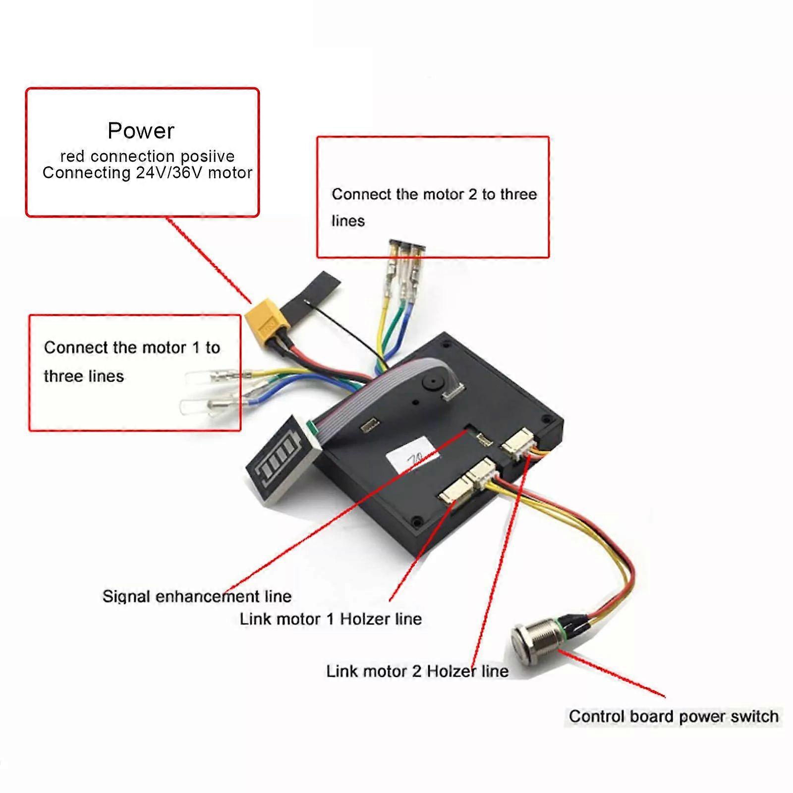 10S Mini Dual-Drive Electric Skateboard 2.4G Wireless Controller Kit