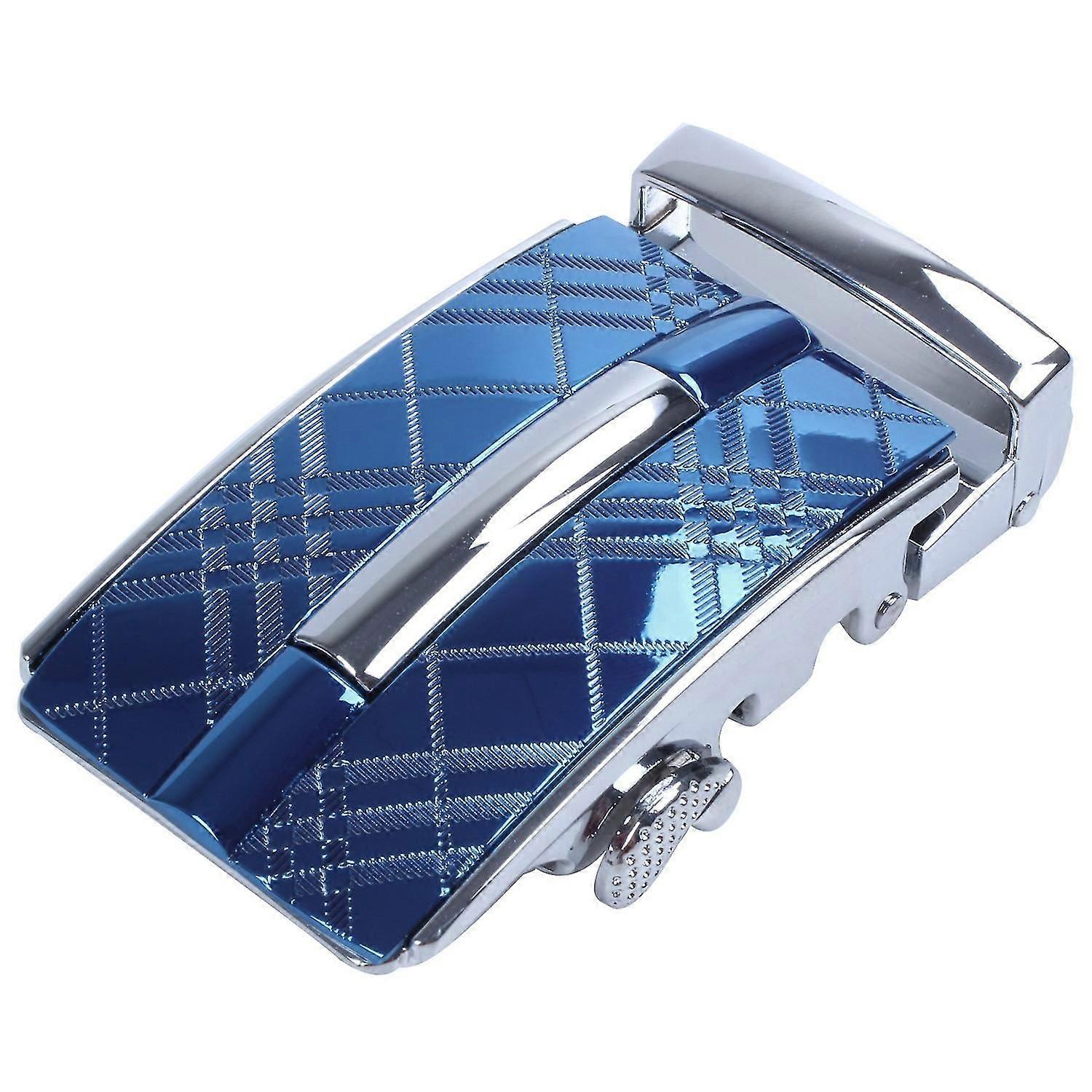 Men's Solid Buckle Automatic Ratchet Leather Belt Buckle