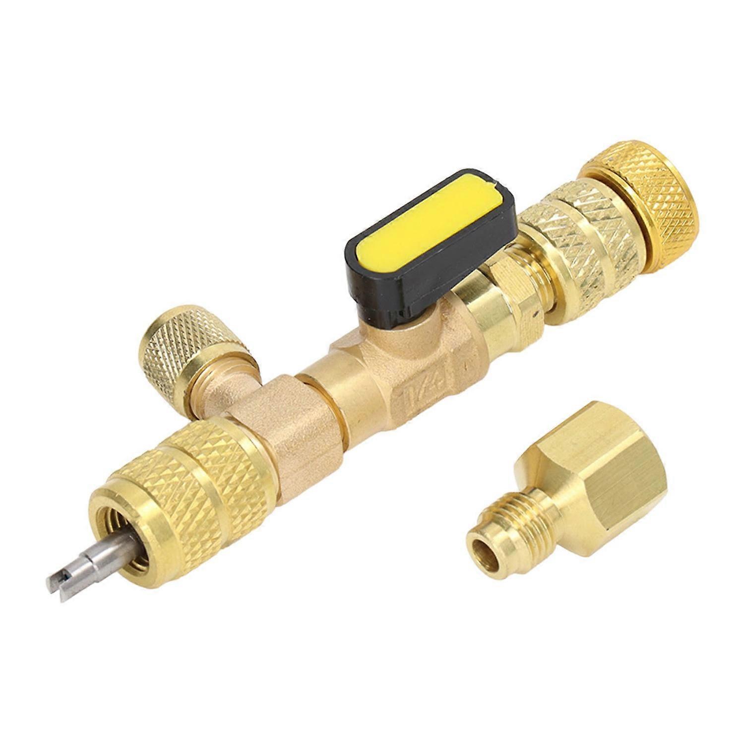 Valve Core Remover Installer 1/4in 5/16in Dual Size Brass for R22 R12 R407c R410A R404A