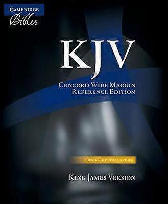 KJV Concord Wide Margin Reference Bible Black Calf Split Leather KJ764XM