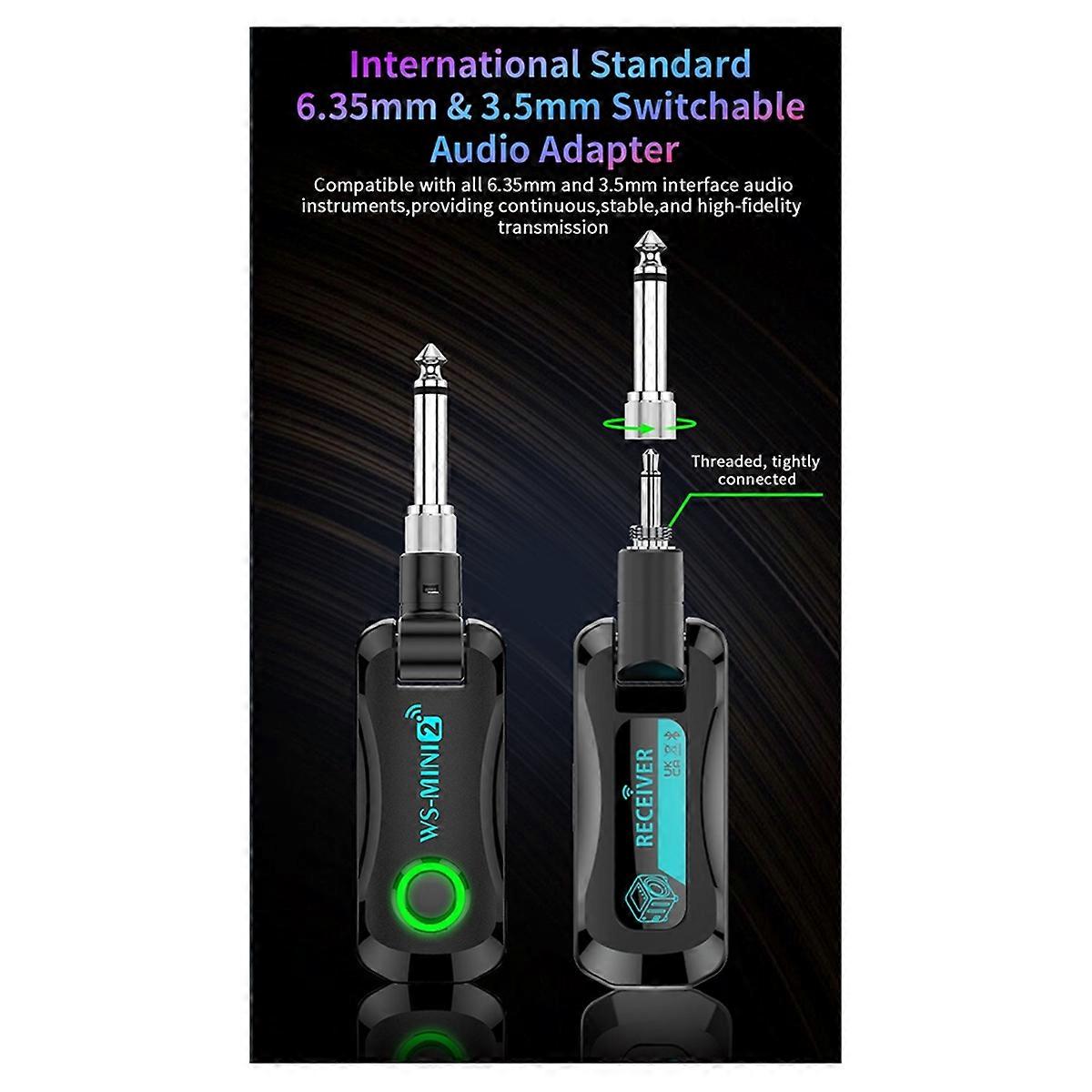 Upgrade 2.4G Guitar Wireless Transceiver System Low Latency Real-Time Transmission Guitar Wireless Transmitter Receiver