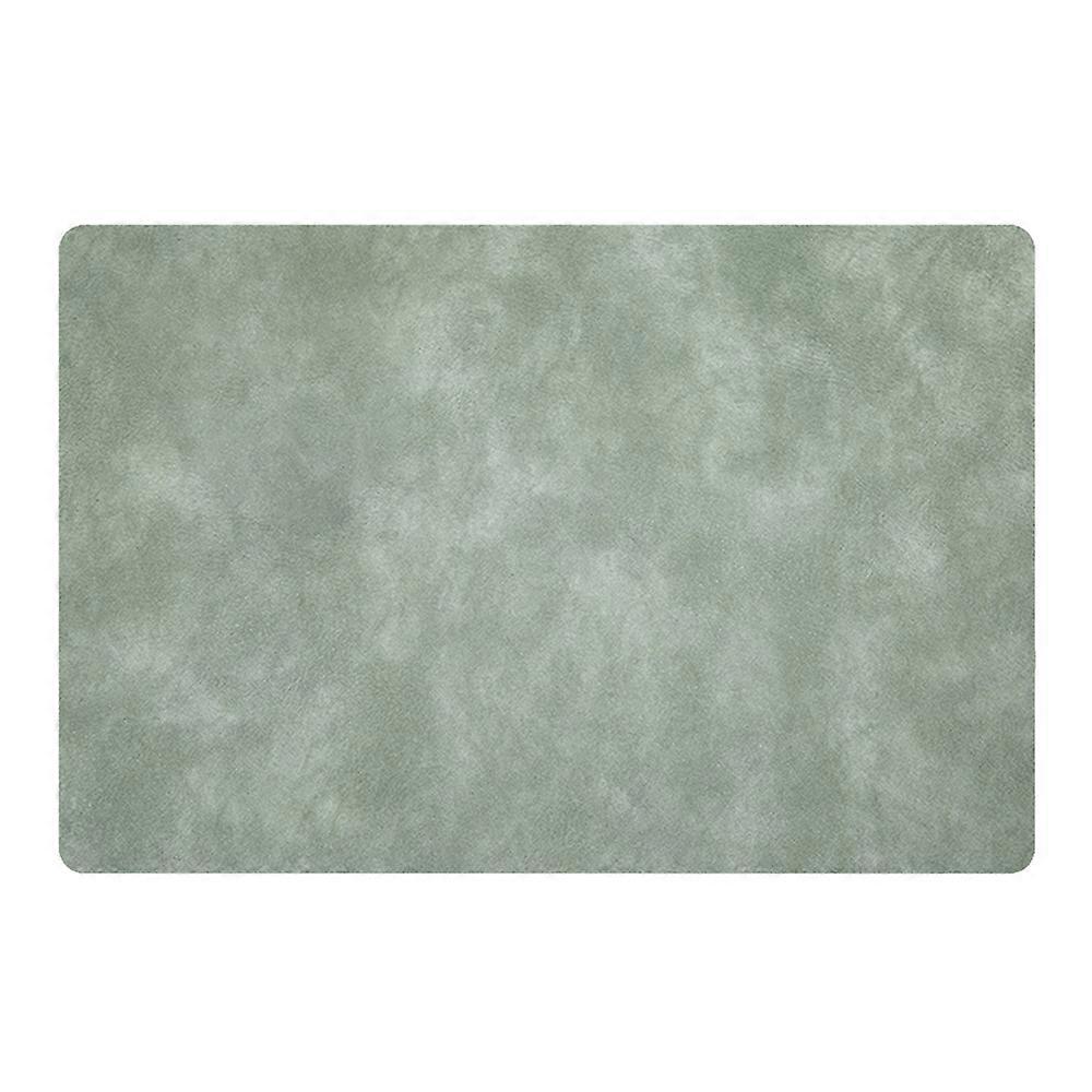 A set of 3 washable placemats, two-color placemats made of synthetic leather, heat-resistant and non-slip, length 43cm* width 30cm, green.