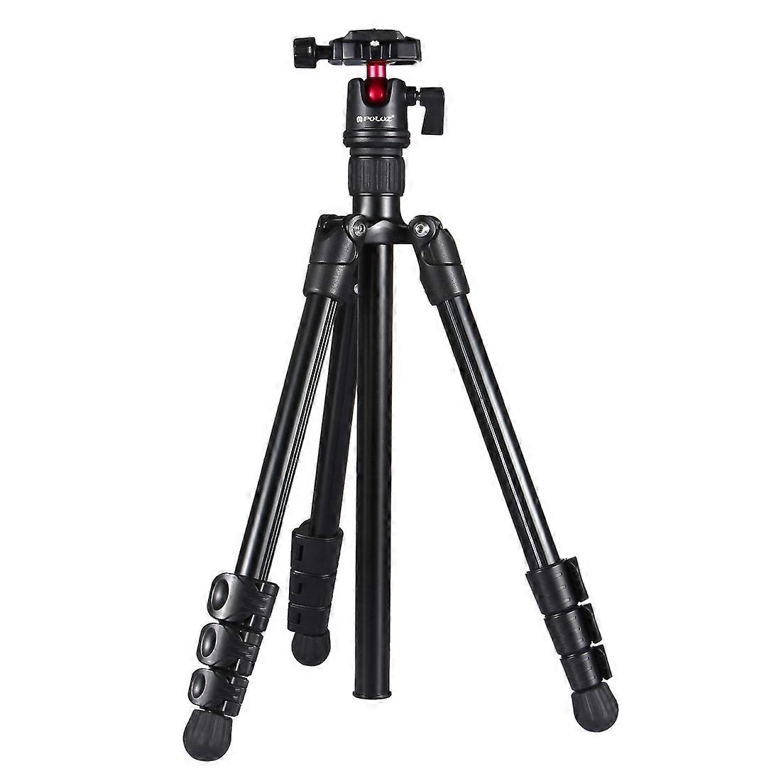 PULUZ 4-Section Folding Legs Metal Tripod Mount with 360 Degree Ball Head for DSLR & Digital Camera, Adjustable Height: 42-130cm