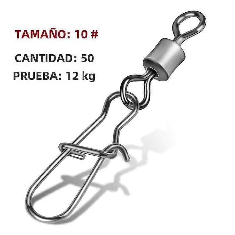 BEARKING 50PCS Fishing Hooks With Connector Fish Needles Fishing Accessories Stainless Steel Thread Sliders Snap Swivels Fishing Gear