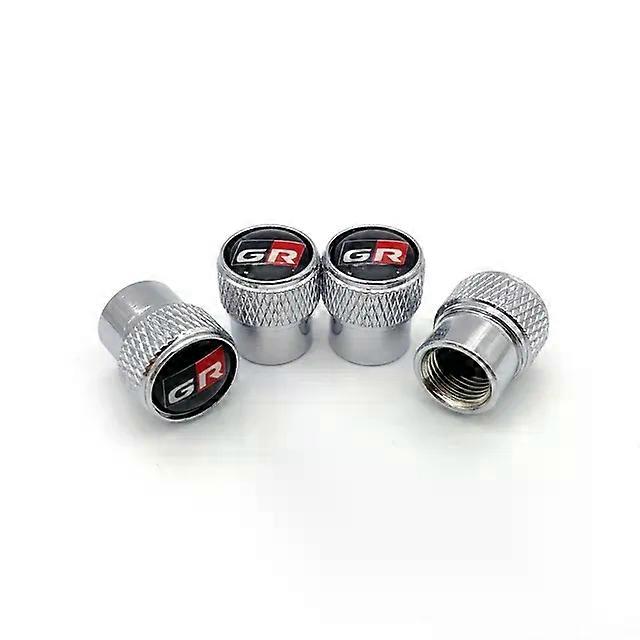 4Pcs Car Wheel Tire Stem Air Valve Caps Anti-theft For  GR Sport Gazoo Racing RAV4 C-HR Mirai Prado Avensis Accessories MAXP