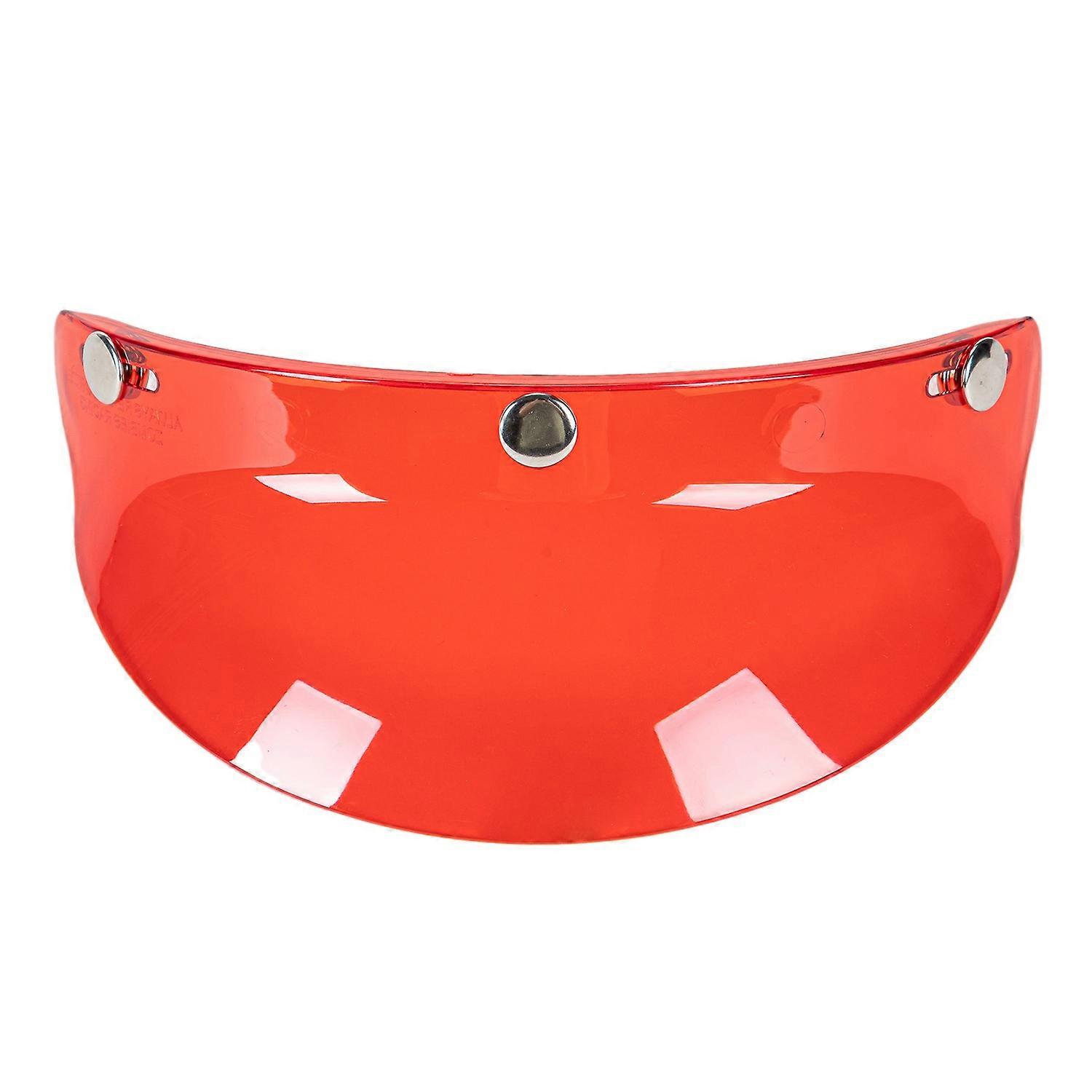 3 Snap-Button Visor  Lens Visor Flip Up Wind  for   Open Face Motorcycle Helmet