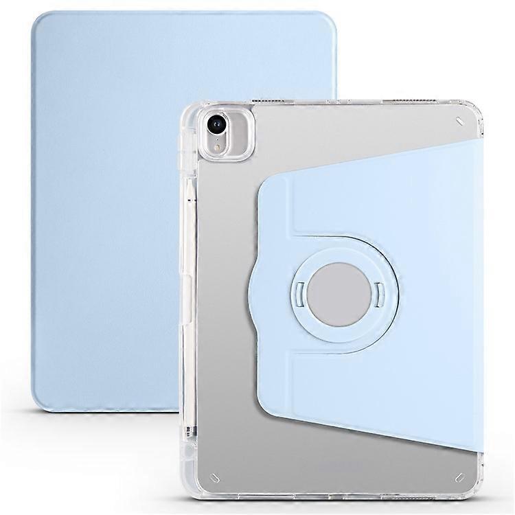 Compatible For iPad Air 11 (2024) Case Rotating Stand Leather+Clear TPU Detachable Tablet Cover