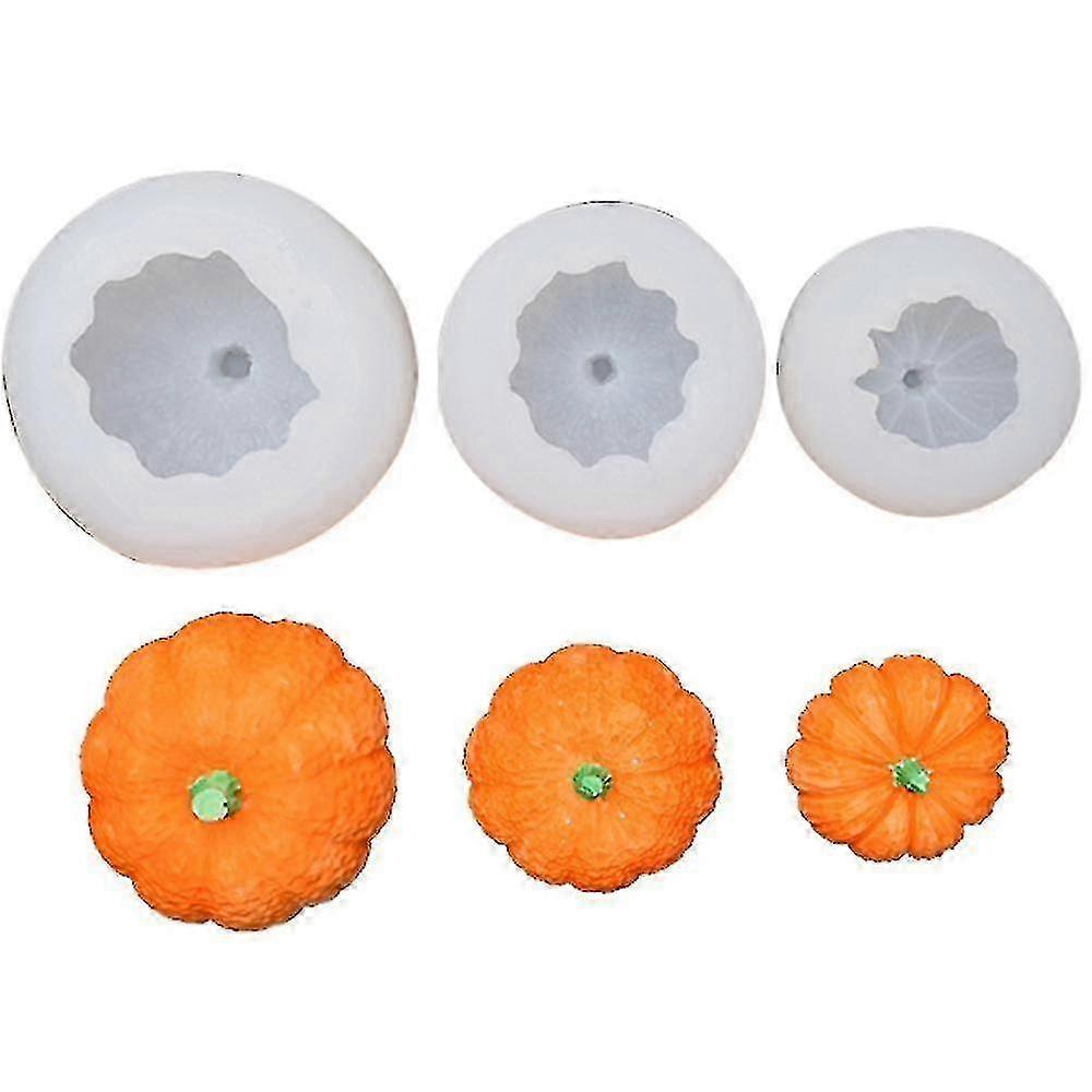 ハロウィンカボチャソープモールドムースチョコレートシリコンモールドケーキトッパーの装飾f54