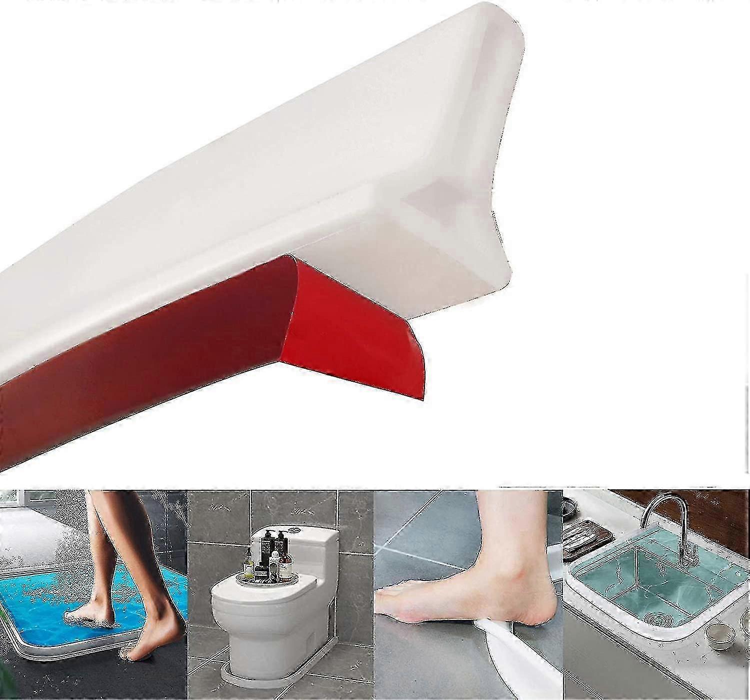 Collapsible Shower Barrier And Water Dam Retention System And Keeps Water Inside The Threshold f54