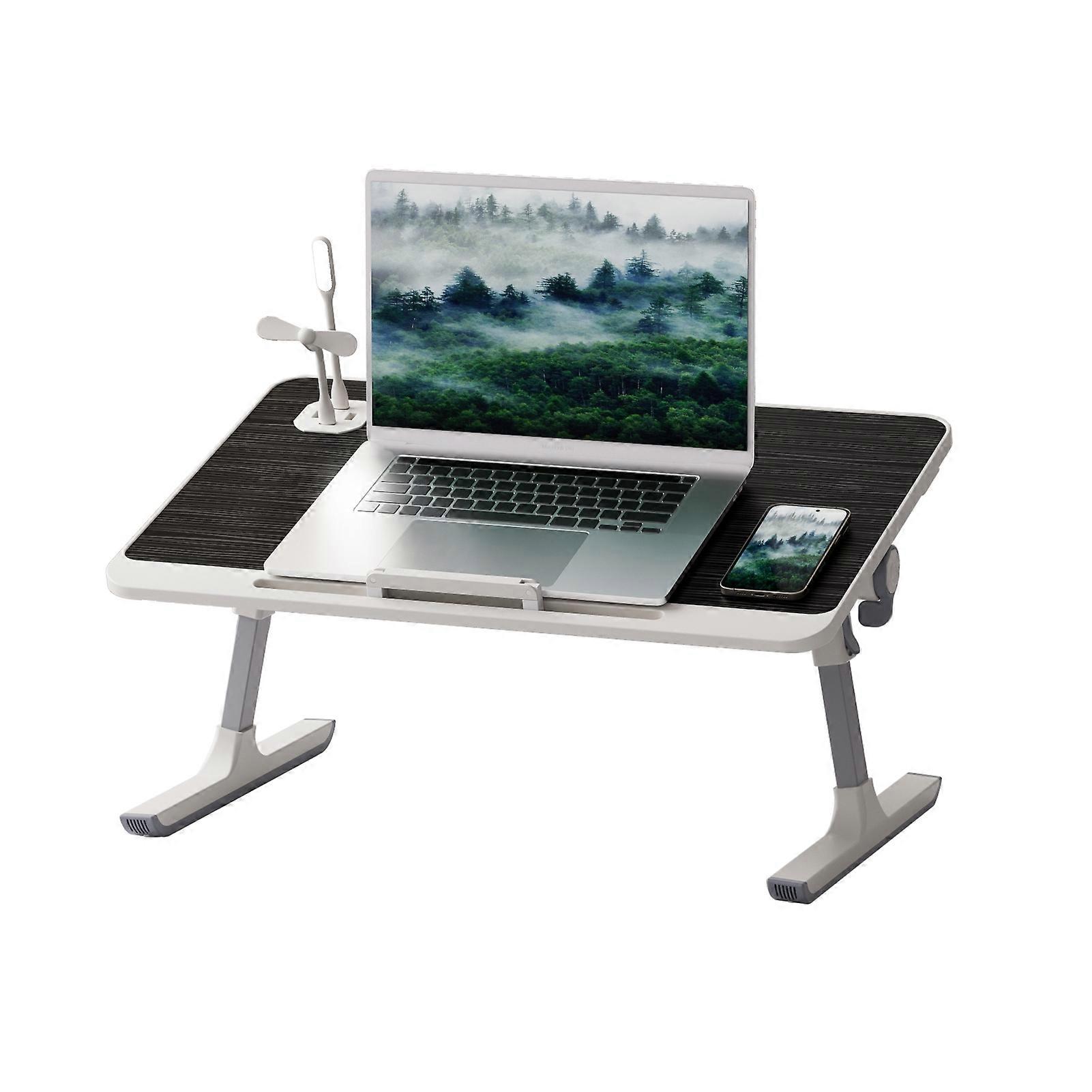 Laptop Bed Tray Table, Adjustable Height & Angle Lap Desk with Foldable Legs for Couch & Sofa