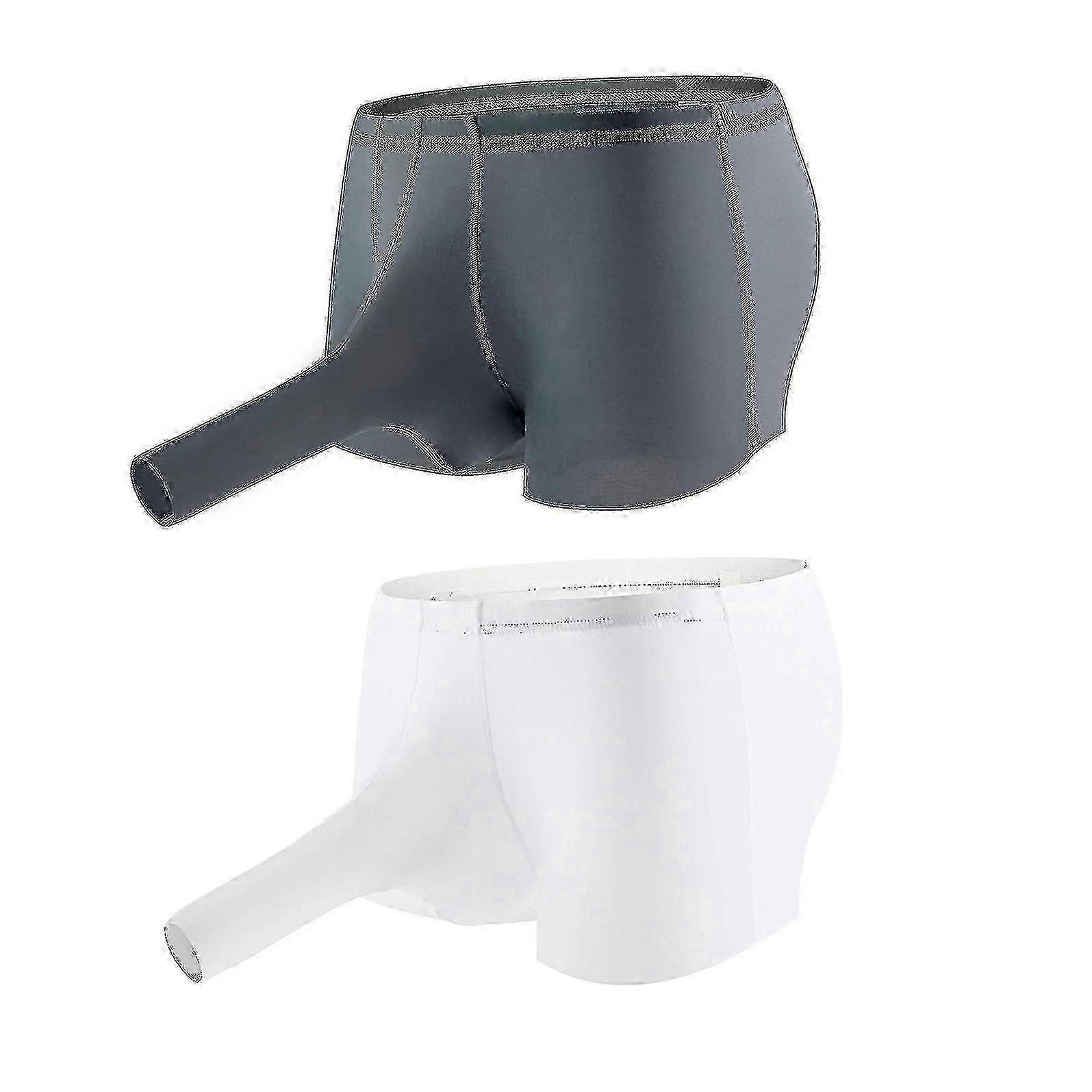 Férfi szexi boxerek U Shape Elephant Trunk Bugyi Férfi Négy Sarok Boxer Rövidnadrág 2 Pack