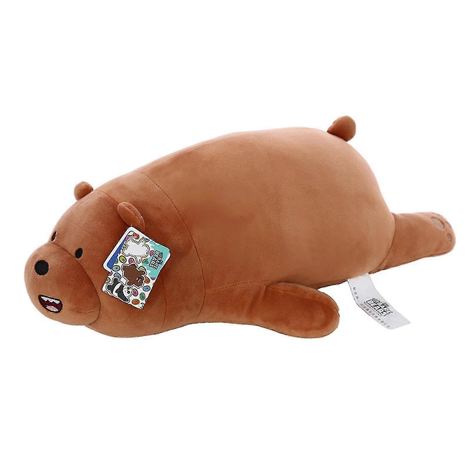 Ursos sem curso, boneco de pelúcia, urso polar, panda pardo, 11 polegadas, 15 polegadas, deitado