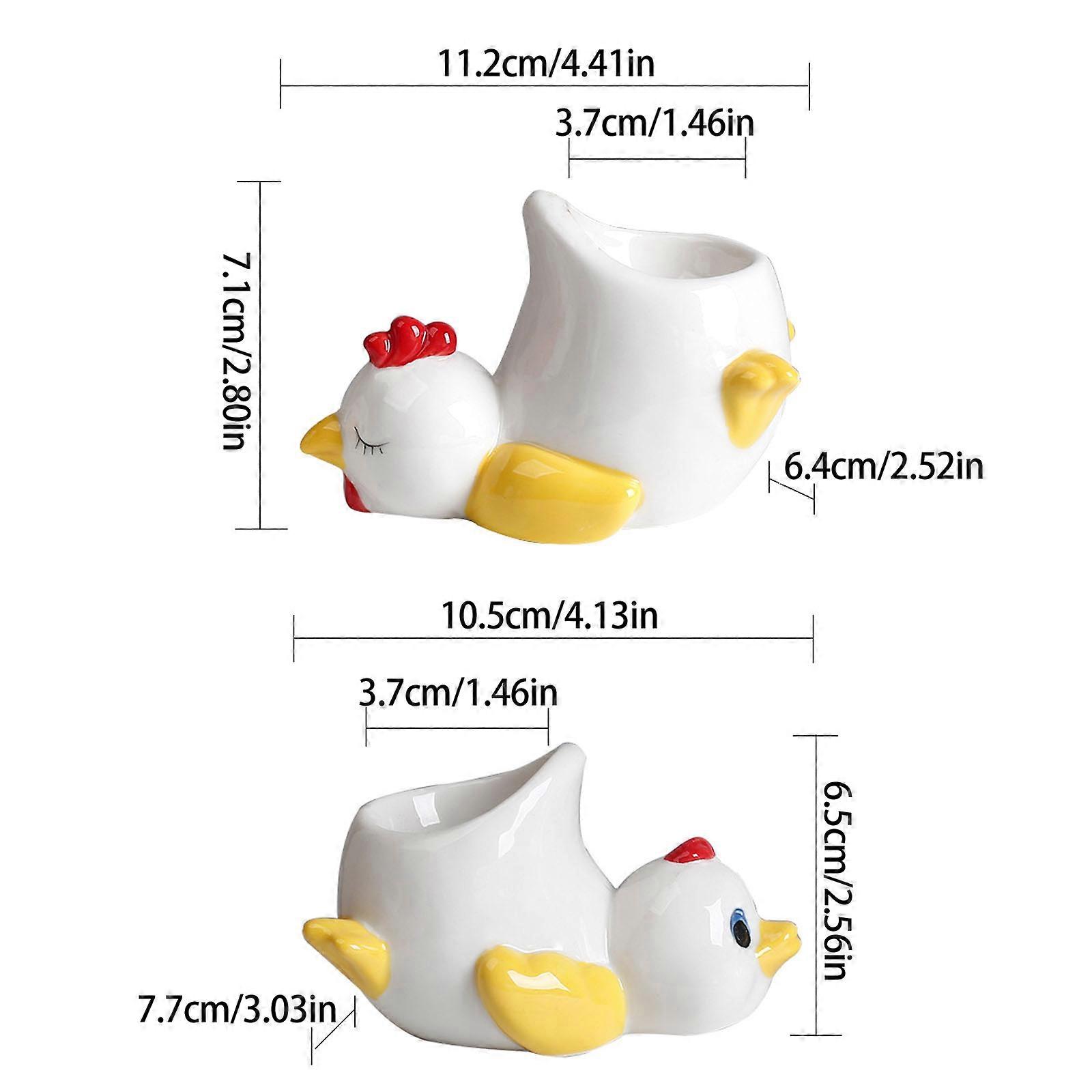 Chicken or Duck Ceramic Eggs Holders Perfect For Breakfast High Temperatures Resistant And Easy To Clean Kitchen Tool