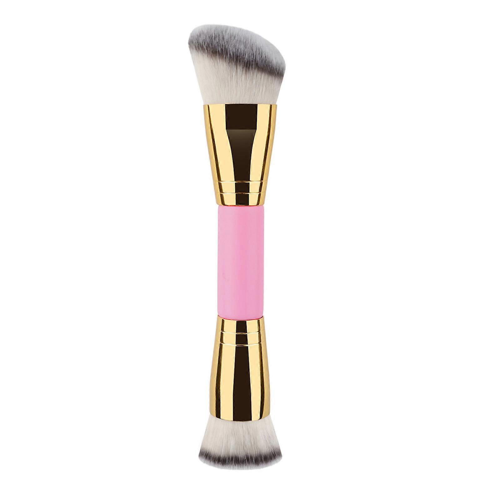 Duals-Ended Cream + Powder Brush,2 in 1 Makeup Brushes for Blending and Application Of Liquid,Powder,Cream and Blush