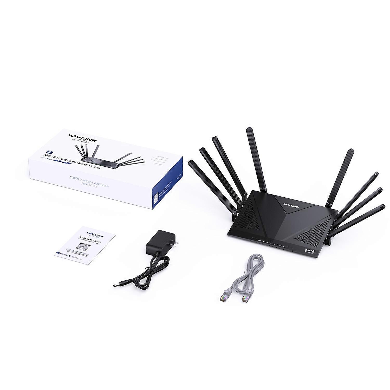 WiFi6 Dual Band Router 2.4ghz and 5ghz 256 Devices High Gain Antenna Mesh Wi-Fi WAN LAN USB 3.0 2000