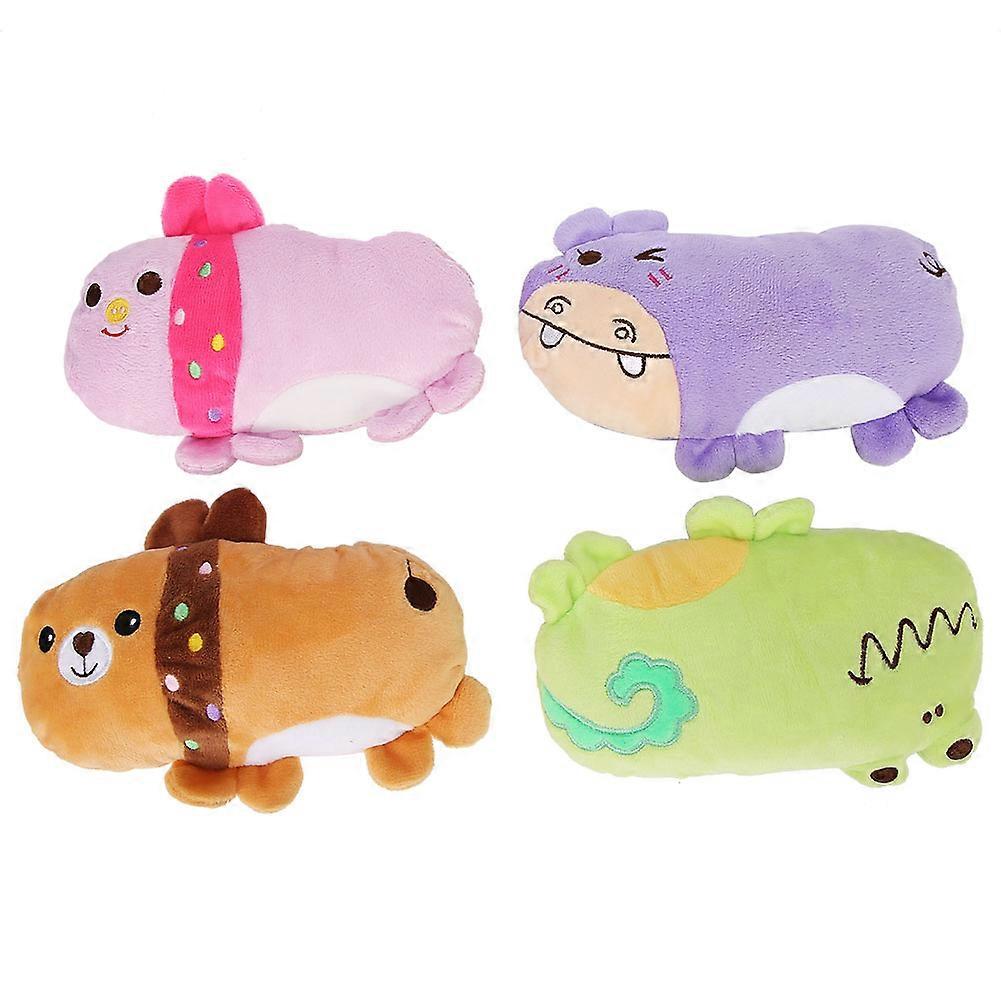 Plush Pet Sounding Chewing Toy Set for Dogs - 4PCS Interactive Teeth Cleaning and Biting Training Accessories