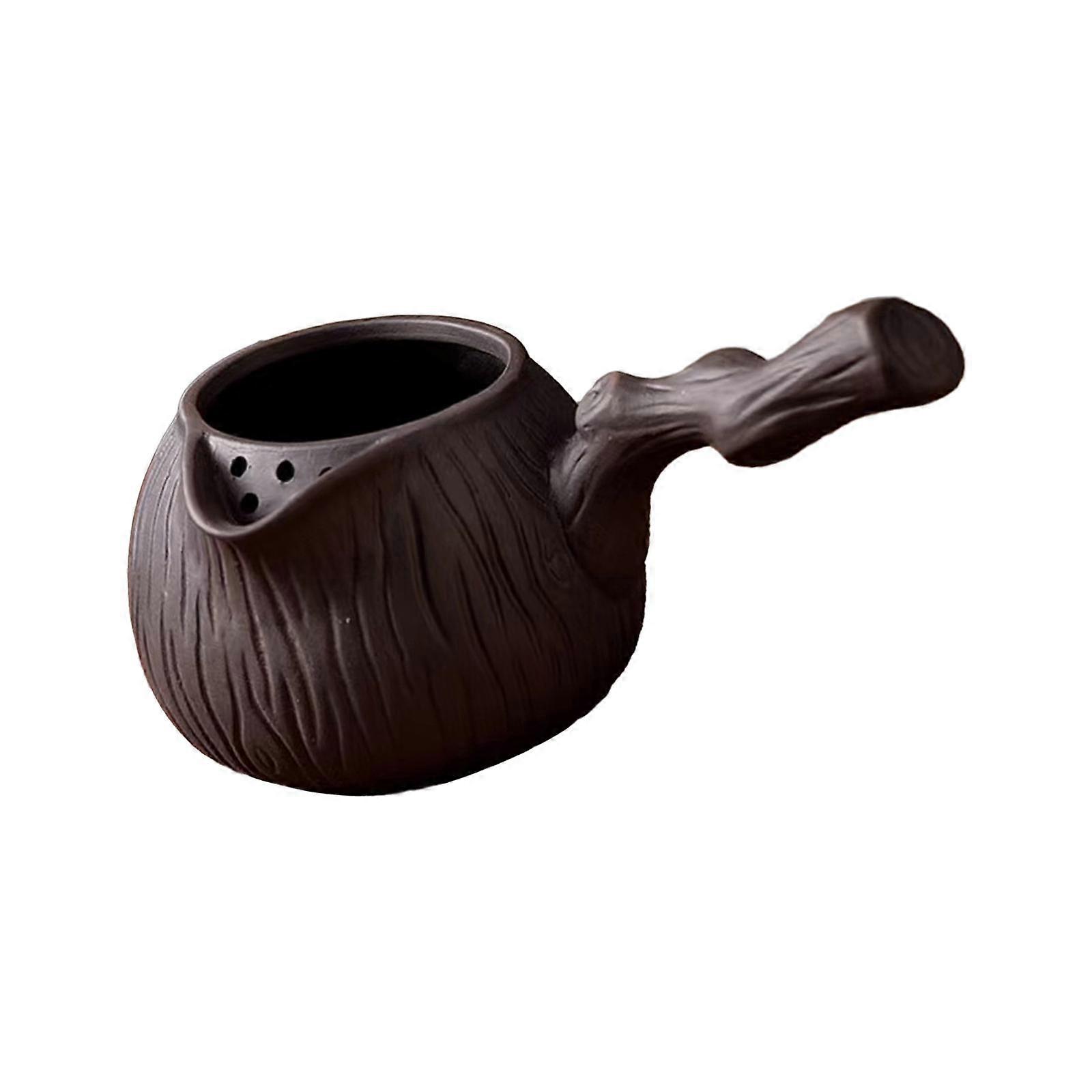 Pottery Teapot Tea Maker Kettle with Tea Filter with Side Handle Tea Infuser for