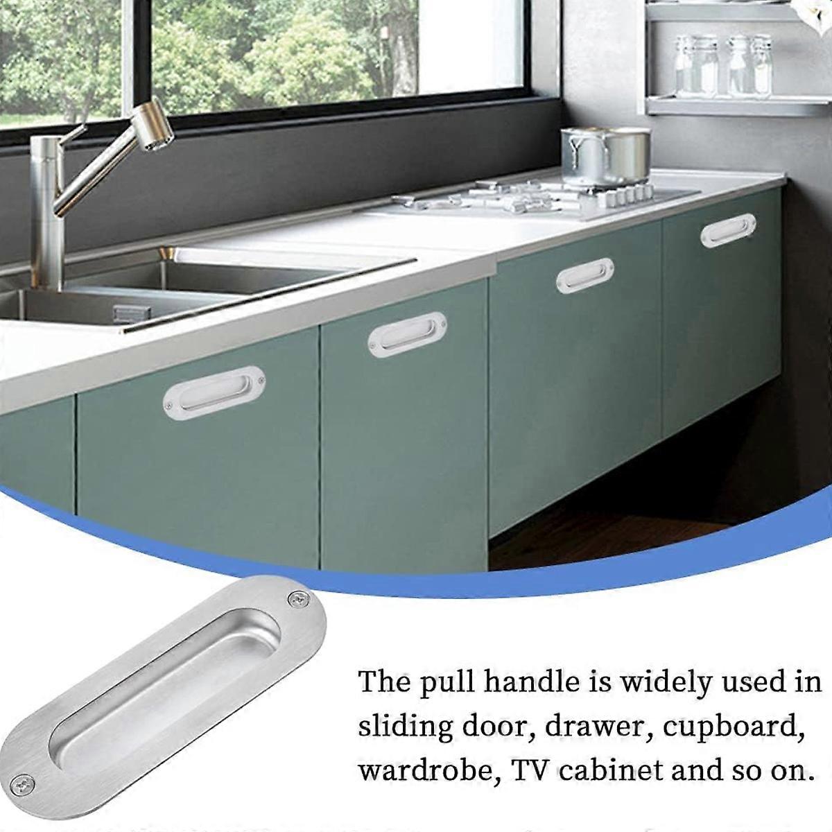 Flush Pulls for Sliding Door Hardware, Stainless Steel Handles