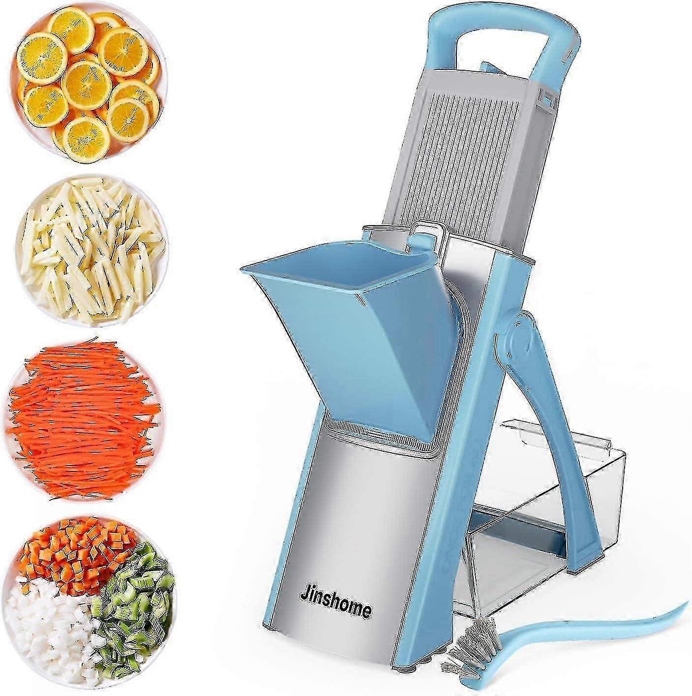 Upgraded version Mandoline Slicer for Kitchen &Safe Vegetable Chopper 5 in 1 & Adjustable mandoline