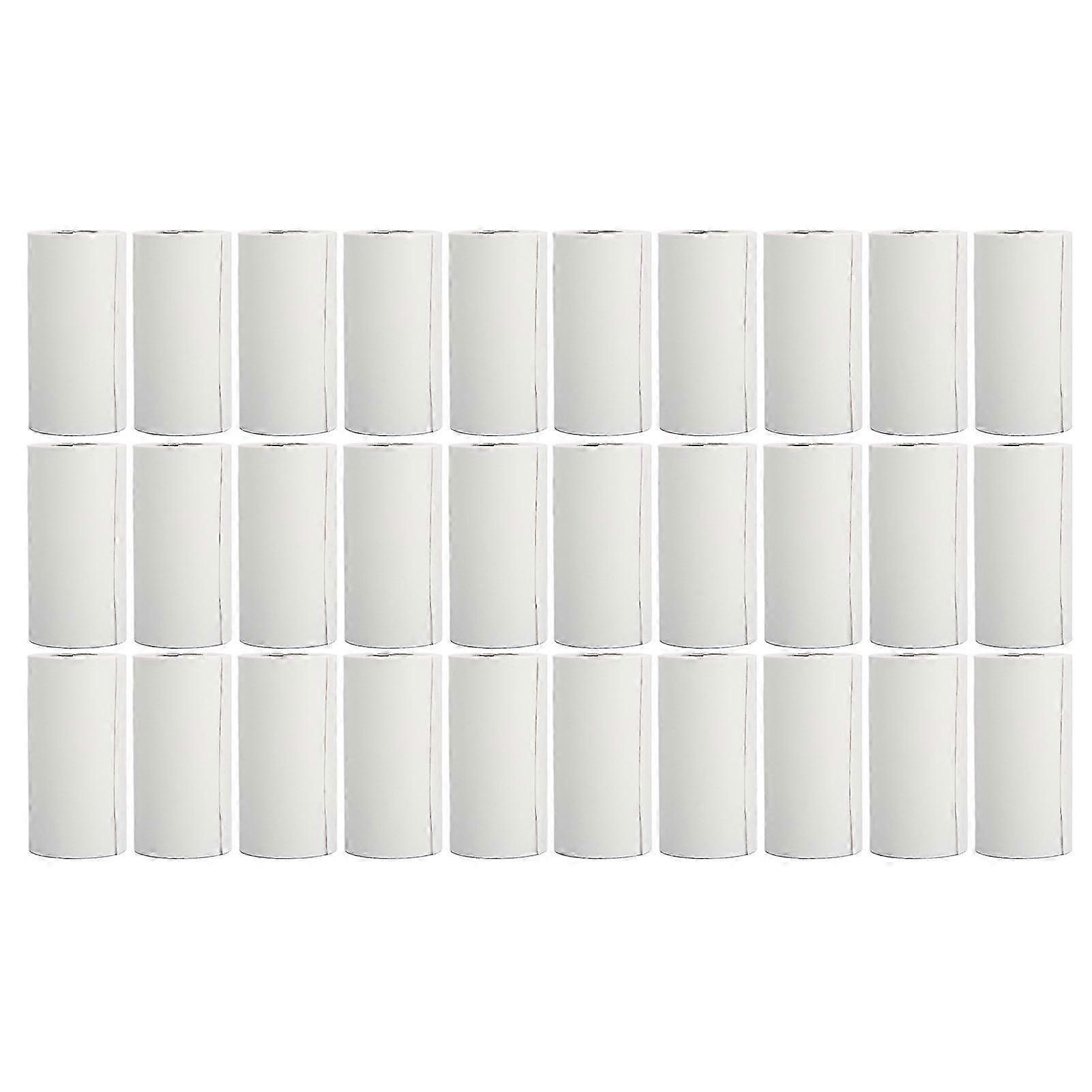 30pcs Thermal Printing Paper 57x30mm Uniform Coating Clear Printing Receipt Printing Label for POS Terminal Systems