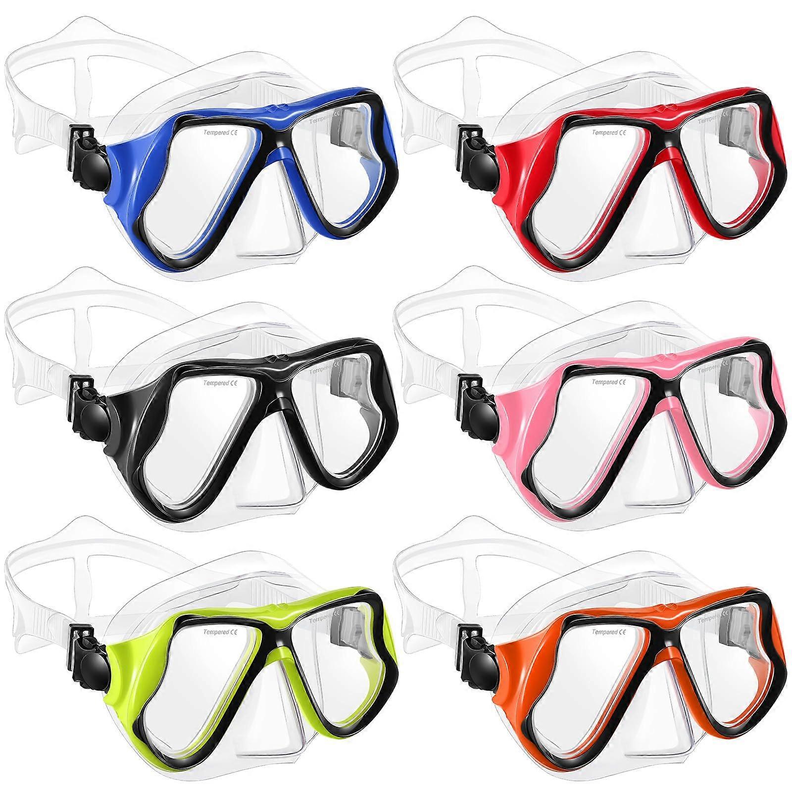 6 Pcs Adult Swimming Goggles for Swim Mask and Gear Snorkeling