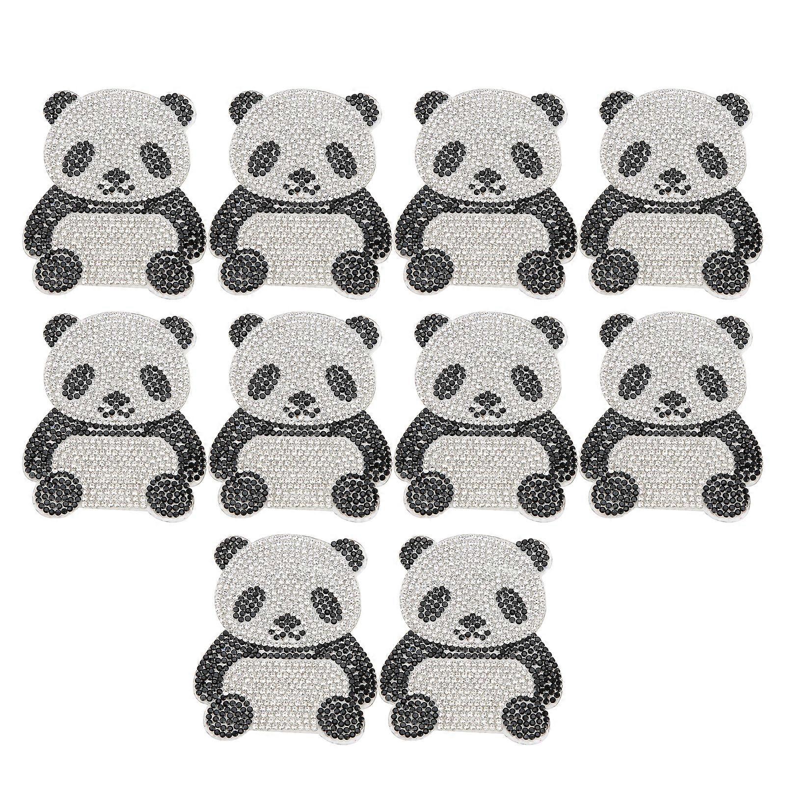 Sparkling Bling Panda Crystal Anti-Scratch Self-Adhesive Applique For Creative Projects