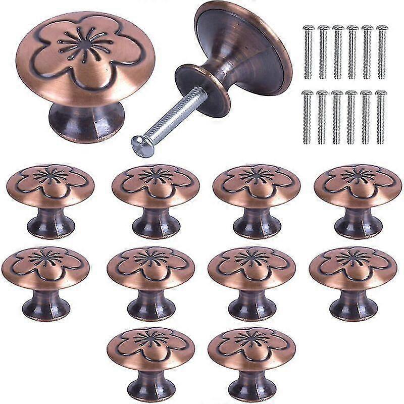 12pcs Vintage Drawer Knobs, Cupboard Pulls, 29mm Drawer Door Handle, Round Cupboard Knobs
