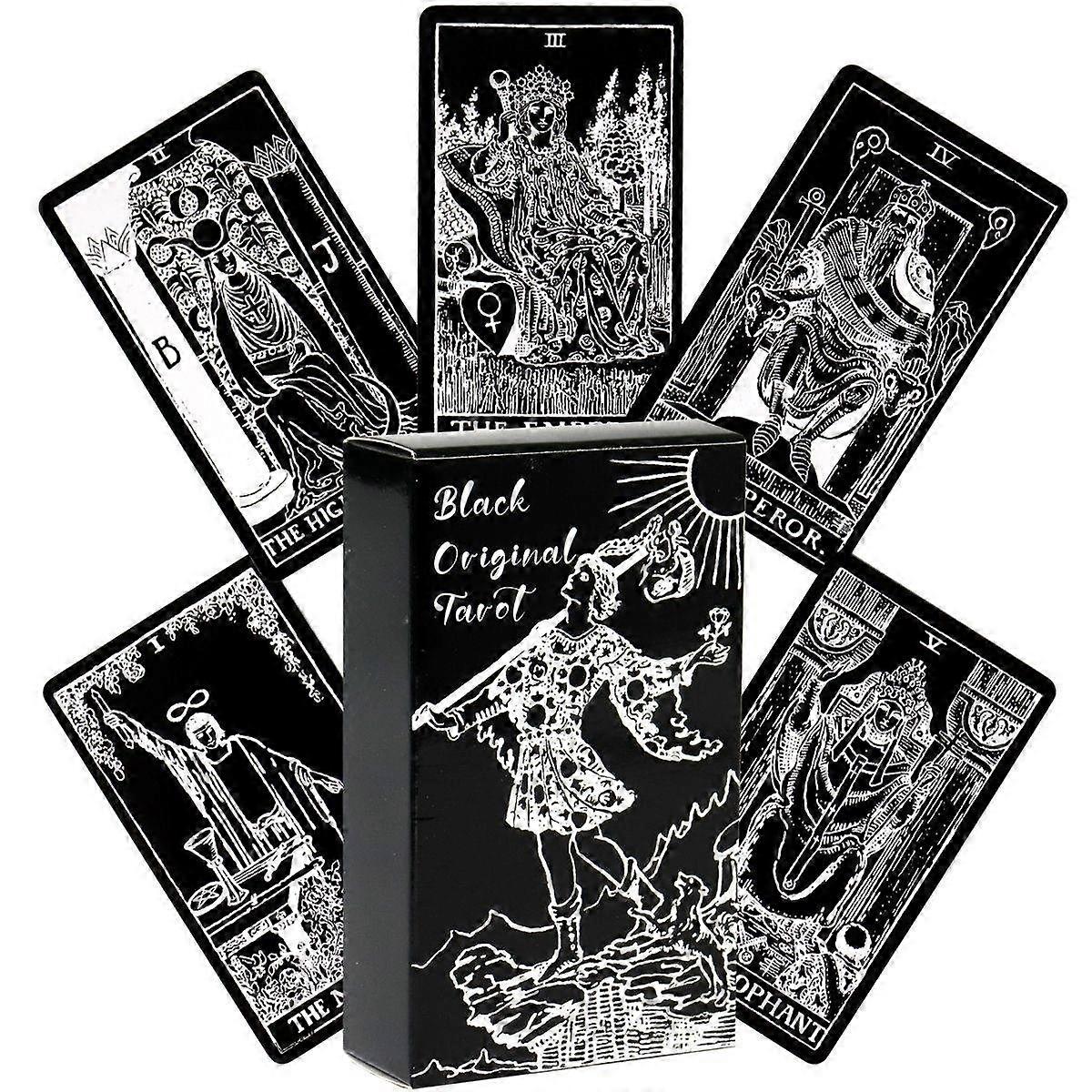 Black Tarot Deck: Divination, Tarot Readings, Beginners Guide