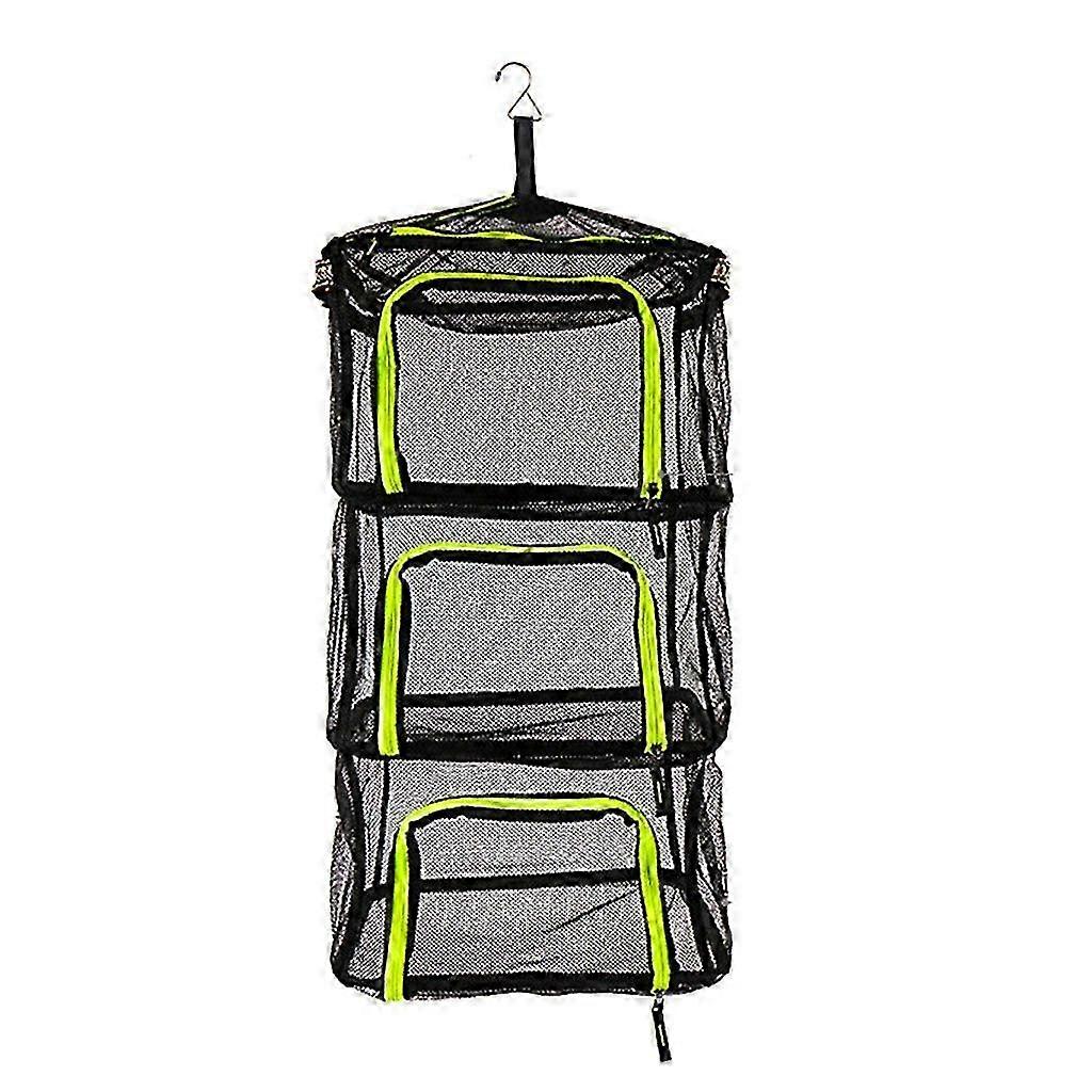 GreenOpvouwbaar ophangrek voor kruiden met zijkoord Camping Dry Zipper Mesh Net