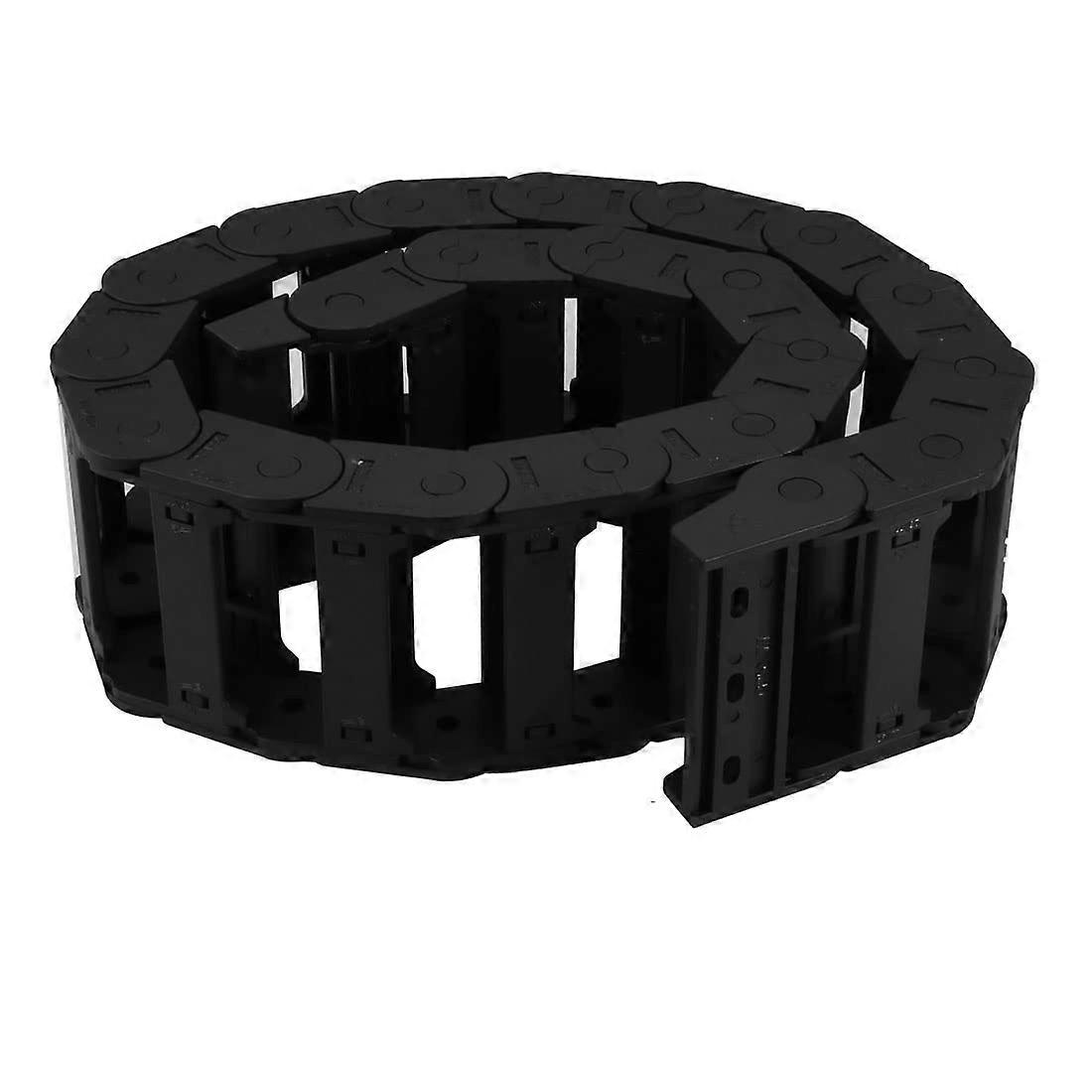 Qtqgoitem Plastic Open Type Towline Cable Carrier Drag Chain Black 35mm x 77mm 1.01M Long (Model: 5B8 F7C 99C 9C3 96A)