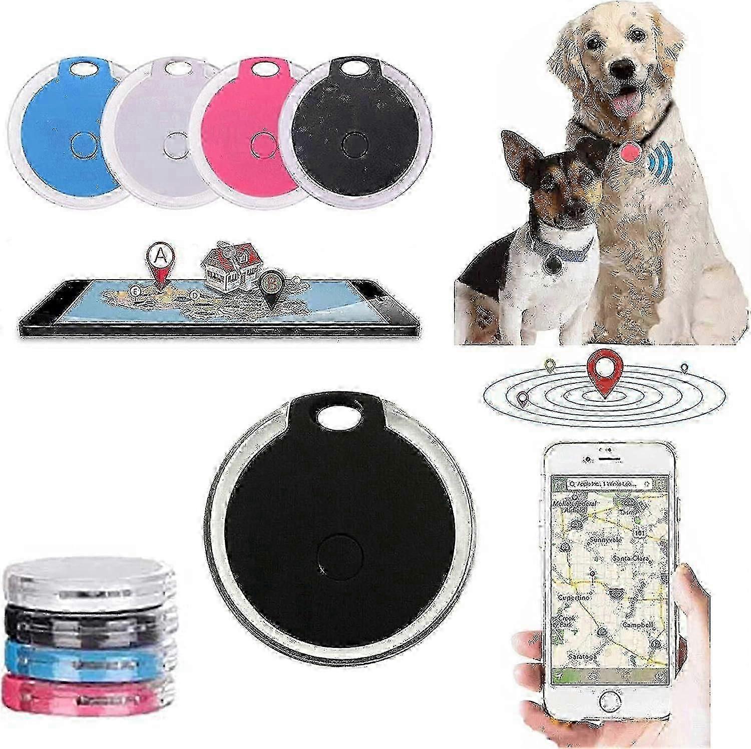 4-Pack GPS Tracker Collar Accessories - Pet Locator with Remote Control and Selfie Function for Dogs and Cats