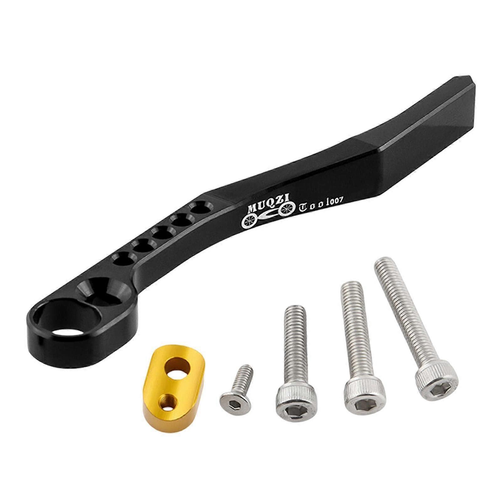 Bicycle Chain Keeper Adjustable Aluminum Alloy Protector For Bike Chains Black