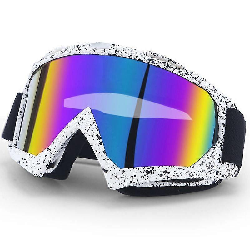 Colored lens ski goggles, ski goggles for men and women - anti-UV foam, anti-scratch and dust-proof