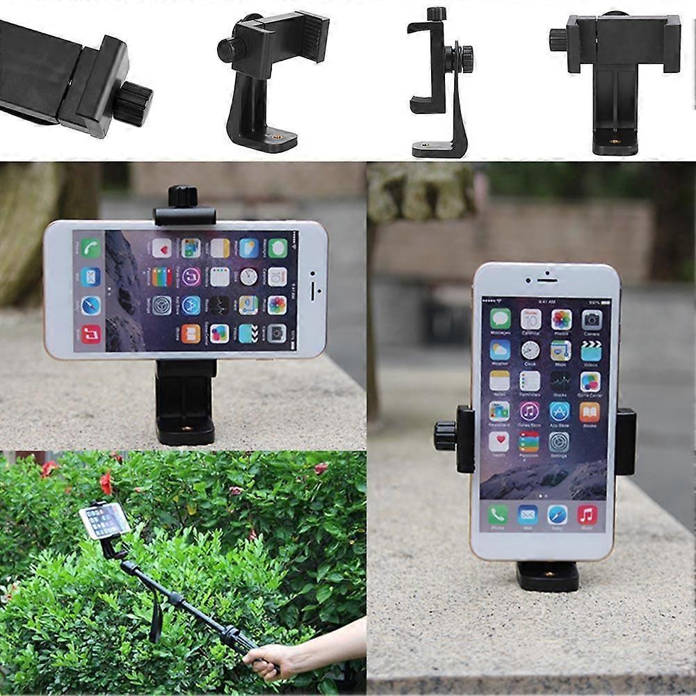 Horizontal and vertical mobile phone clip tripod
