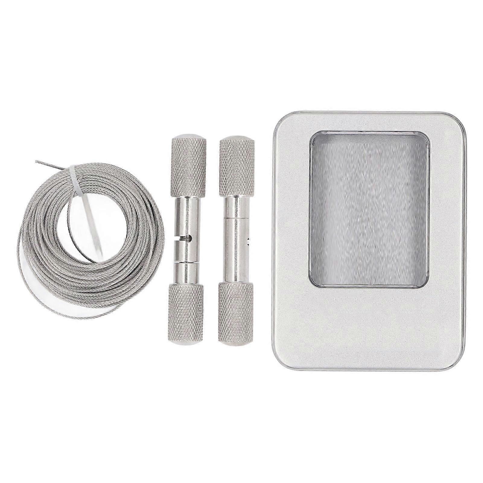 Wire Stainless Steel Hand Pocket String Rope Saw Horn Dehorning Cutting Tool with Handles for Cow Sheep Emergency