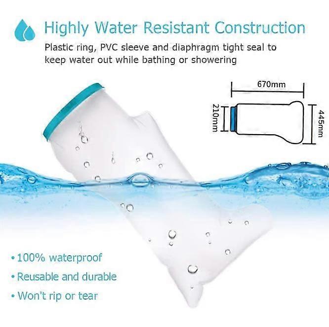 Cast Protector Waterproof Cast Protector for Adult Half Leg, Waterproof Cast Protector, Waterproof Shower Protector for Keeping Cast and Bandage Dry U