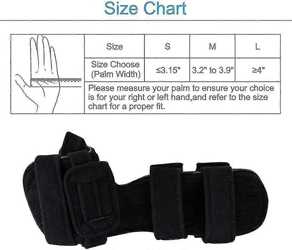 Stroke Hand Brace Soft Resting Hand Splint Support Finger Wrist Immobilizer