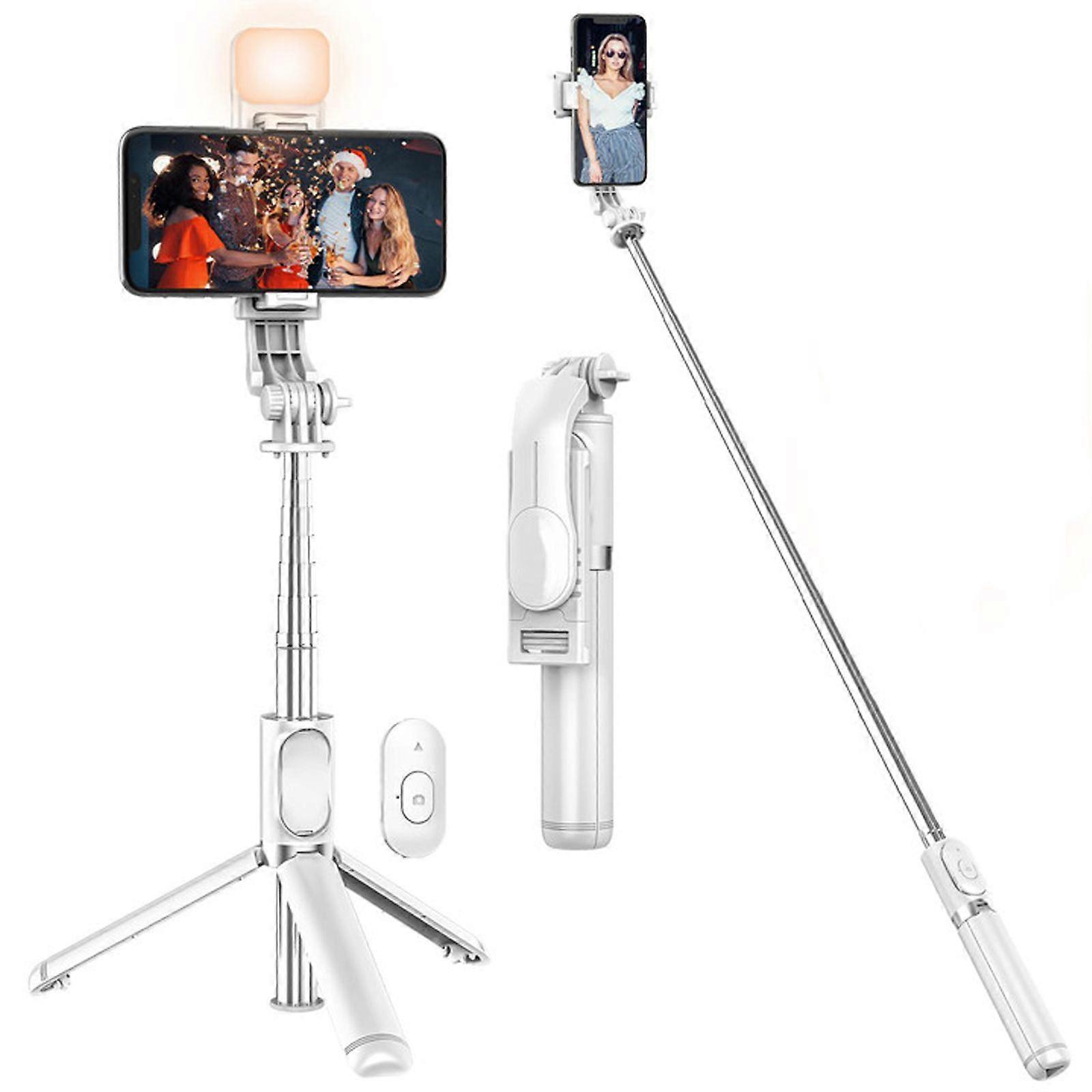 100% New,3-in-1 Selfie Stick Tripod Stand Extendable Removable Bluetooth Wireless